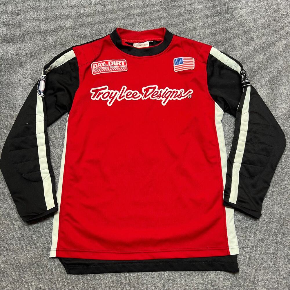 Troy Lee Designs Elrod Motocross Jersey Red Black Long Sleeve Men's Small
